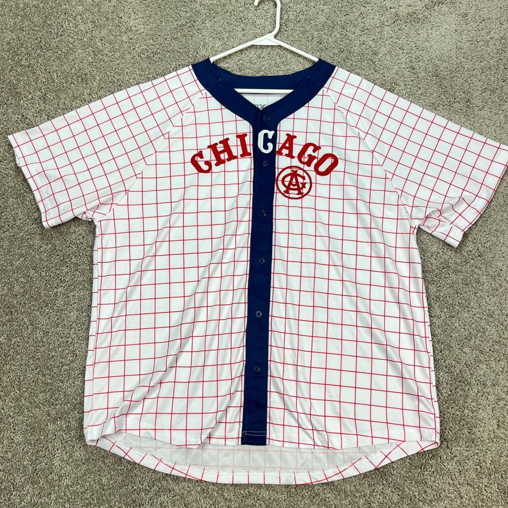 Chicago White Sox American Giants Baseball Jersey Shirt Men's XL Red Blue EUC‎
